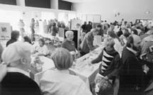 There was standing room only at the inaugural Good Community Fair, held at Springfield's Drury College in January 1996. Photo: Bob Linder/News-Leader.