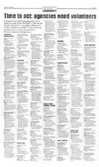 "The Good Community" tried to hook up citizens with organizations that needed their help. The newspaper ran lists of community groups early on. Later, the media partners sponsored a "Good Community Fair," where the groups could introduce themselves to potential volunteers.