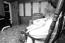 Since being shot, Helen Rudman has spent nights sitting up in a rocking chair, listening for anything amiss. Photo: Ginger Pinson/Pioneer Press
